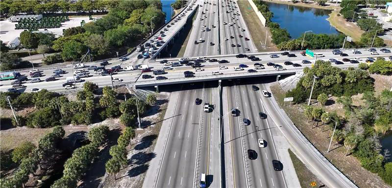 I-95 at SW 10th Street Interchange (Before construction)
