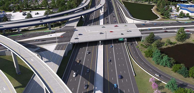 I-95 at SW 10th Street Interchange (Rendering after construction)